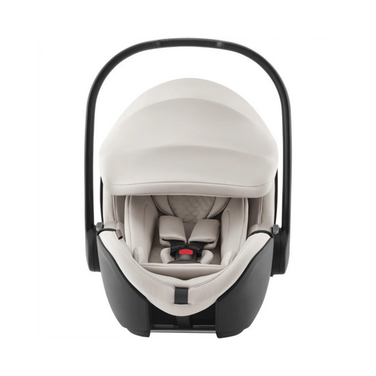 LuxeCarry Infant Car Seat with Rotating Base - Ivory White